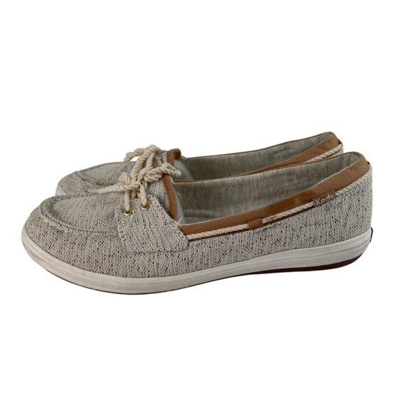 Keds Women's Size 8.5 Glimmer Salt Pepper Fashion Sneaker Boat Shoe Loafer - Picture 2 of 11